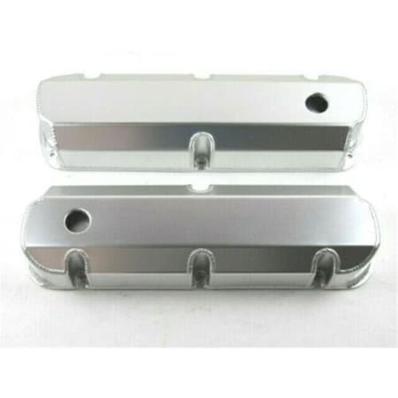 Absurdo SBF Fabricated Tall Aluminum Valve Cover - Short Bolts with Holes, Clear Anodized AB2194266